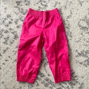 Gusti Kids fushcia Pink Snowpants/ wind breaker pants - designed in Canada - 3T